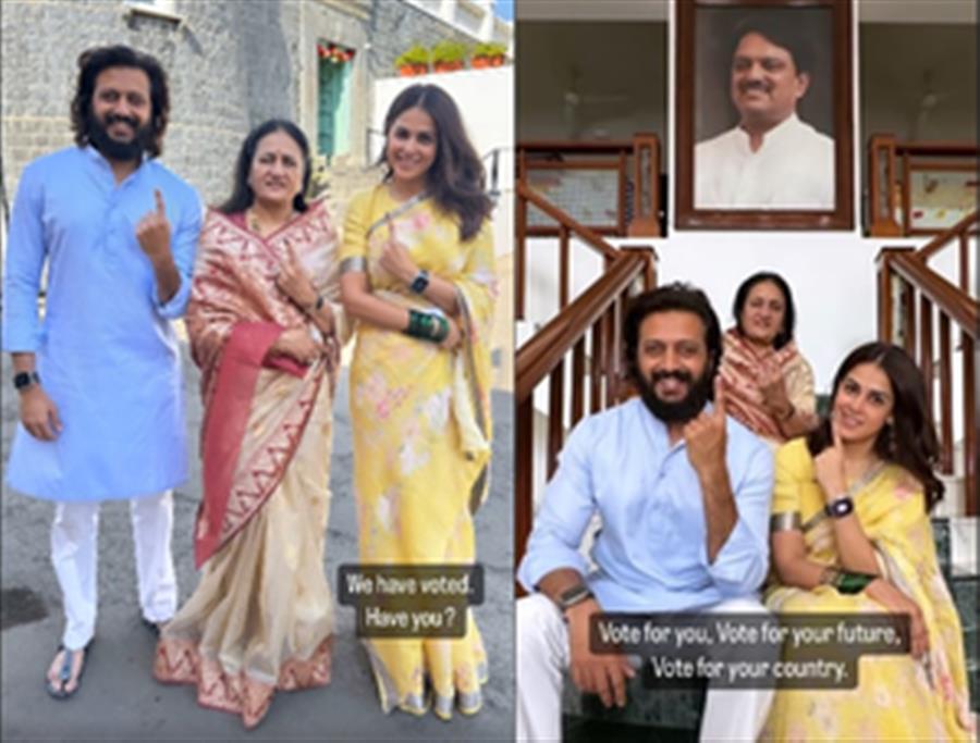 Riteish, Genelia cast their votes in Latur, urge people to &#39;vote for your future&#39;