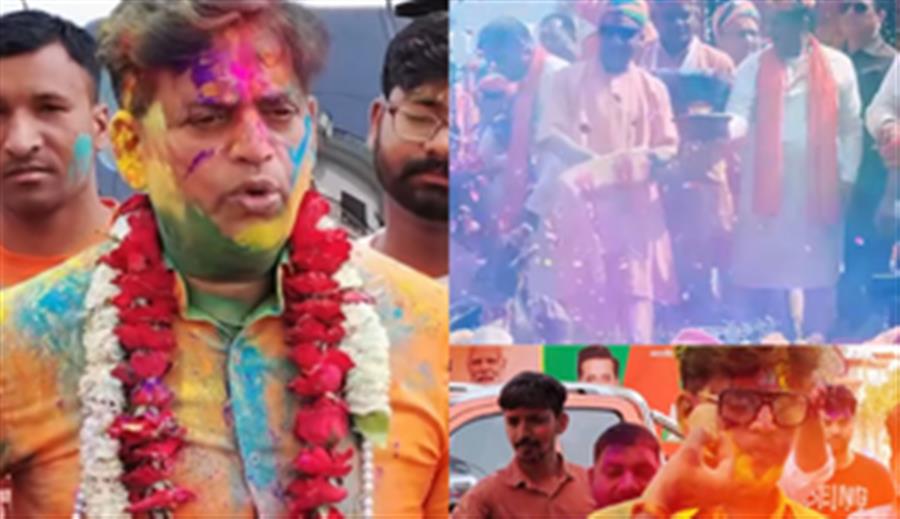 Ravi Kishan celebrates Holi with Yogi Adityanath, drops videos; shares &#39;gujiya&#39;