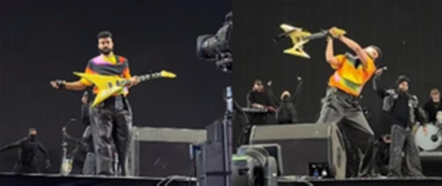 'Brown Munde' AP Dhillon makes Netizens furious by breaking his guitar on Coachella stage