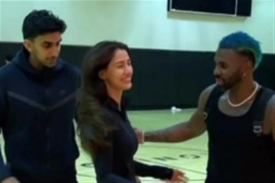 Disha nails blind basketball dunks as she hangs out with Jason Derulo